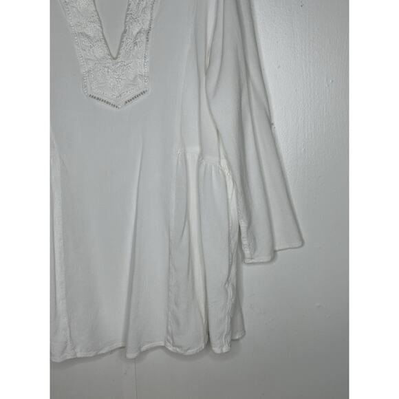 Lilly Pulitzer Womens Lyndsea Tunic Small Resort Embroidery Preppy White - Picture 3 of 10